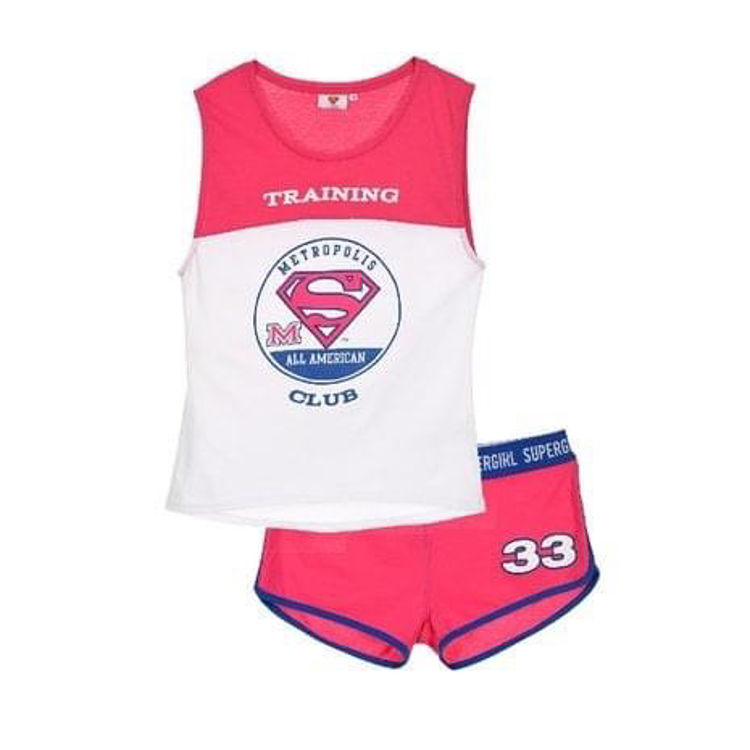 Picture of ET3627 OLDER GIRLS / LADIES 100% COTTON TWO PIECE SET PYJAMA